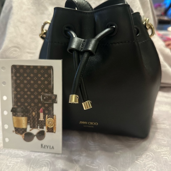 Jimmy Choo Handbags - Jimmy Choo Bon Bon Bucket Bag in Calf Leather